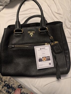 Prada Vitello Handbag Or CInossbody